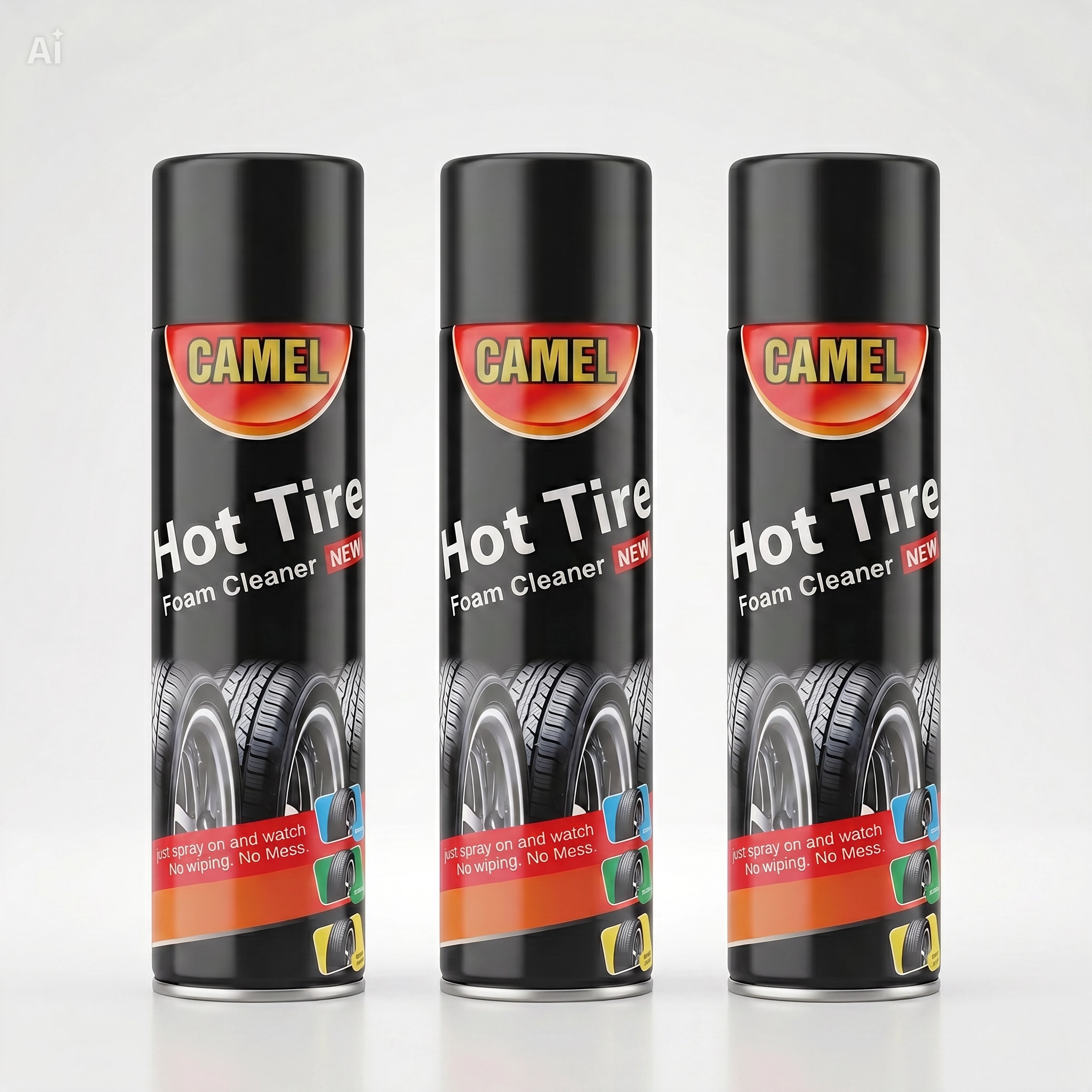 BÌNH XỊT BÓNG LỐP HOT TIRE CAMEL 650ML CHÍNH HÃNG