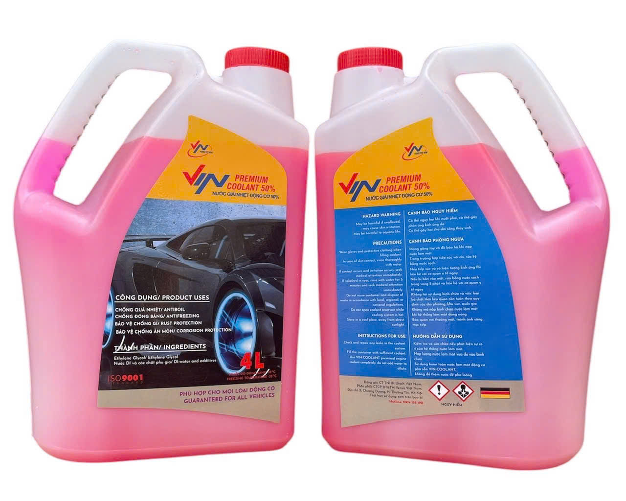 Nước Làm Mát Ô Tô VINCOOLANT 50% Màu Hồng Cao Cấp